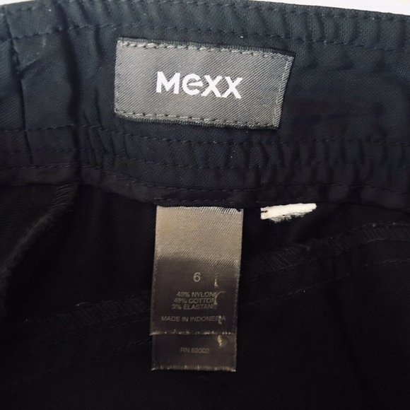 Mexx Black Pants Beige Trim Straight Leg Size 6 - Picture 5 of 9